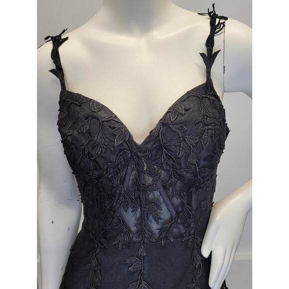 NWT Black Formal Gown Prom Dress Wedding Party Bridesmaid MOTB - Picture 10 of 15